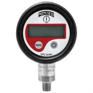 DPG SERIES, 2.5" DIAL, -15 / 0 PSI VAC, ABS CASE, RUBBER BOOT, 1 / 4" NPT LM