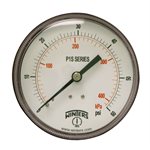 P1S,3.5" DIAL,ST / BR, 1 / 4" NPT BCK, 0-60 PSI / KPA