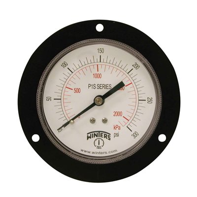 100 SERIES GAUGE STEEL 3.5'' 0-300 PSI / KPA 1 / 4'' NPT CBM BR SOCKET