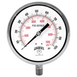 300 SERIES GAUGE ALUM  6'' 0-1000 PSI / KPA 1 / 2'' NPT LM 316LSS SOCKET