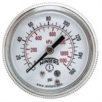 90 SERIES GAUGE STEEL 2'' 0-160 PSI / KPA 1 / 8'' NPT CBM BR SOCKET