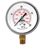 90 SERIES GAUGE STEEL 2.5'' 0-200 PSI / KPA 1 / 4'' NPT LM BR SOCKET