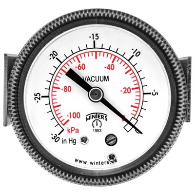 90 SERIES PANEL MOUNTED GAUGE STEEL 1.5'' 0-300 PSI / KPA 1 / 8'' NPT CBM BR SOCKET