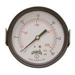 90 SERIES PANEL MOUNTED GAUGE STEEL 3.5'' 0-30 PSI / KPA 1 / 4'' NPT CBM BR SOCKET