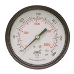 90 SERIES PANEL MOUNTED GAUGE STEEL 3.5'' 0-300 PSI / KPA 1 / 4'' NPT CBM BR SOCKET