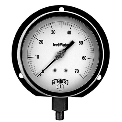 ALTITUDE GAUGE ALUM 4.5'' 0-70 FT / WATER 1 / 4'' NPT LM BR SOCKET