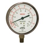 AMMONIA GAUGE STEEL 4'' 30''-0-150 PSI 1 / 4'' NPT LM STEEL