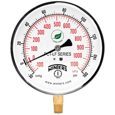 PCT-LF SERIES (LEAD-FREE) 4.5'' 30'' / 0 / 100 PSI / KPA 1 / 4'' NPT LM