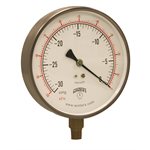 CONTR GAUGE 4.5" 0-30" VACUUM 1 / 4" BTM