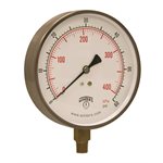 CONTR GAUGE 4.5" 0-60 PSI / KPA 1 / 4" BTM