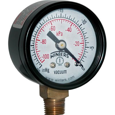 ECONOMY 1.5" x 1 / 8" NPT BTM 0 / 30"VAC / KPA