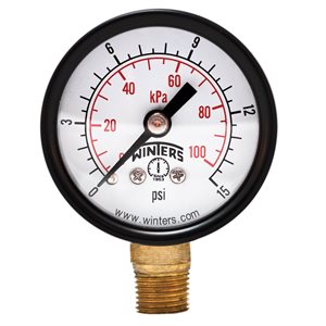 ECONOMY 1.5'' x 1 / 8'' NPT BTM 0 / 15 PSI / KPA
