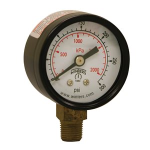 ECONOMY 1.5"x1 / 8" NPT BTM 0 / 300 PSI / KPA