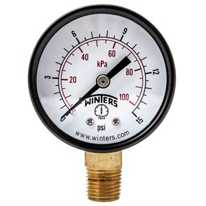 2'' x 1 / 4'' NPT BOTTOM 0 / 15 PSI / KPA