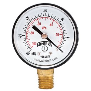 2" DIAL X 1 / 4" NPT BOTTOM 0-30 VAC