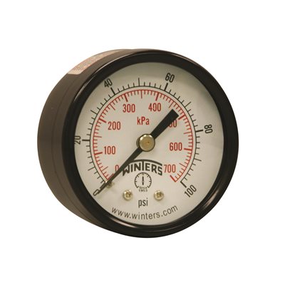 ECONOMY 2'' 0-100 PSI / KPA 1 / 4'' NPT BACK