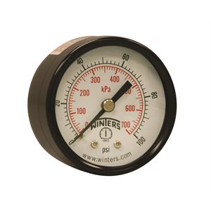 ECONOMY 2'' 0-100 PSI / KPA 1 / 4'' NPT BACK