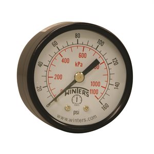 ECONOMY 2" 0-160 PSI / KPA 1 / 4" NPT BACK