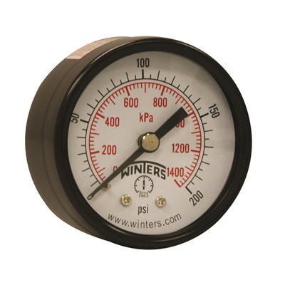ECONOMY 2" 0-200 PSI / KPA 1 / 4" NPT BACK