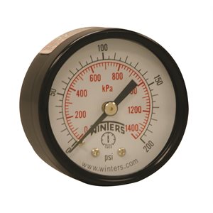 2" x 1 / 8" NPT BACK 0-200 PSI / KPA