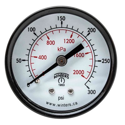 2" x 1 / 8" NPT BACK 0 / 300 PSI / KPA