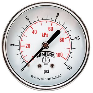 2.5" ECONO 1 / 4 BCK 0-15 PSI / KPA