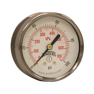 2.5'' ECONO 1 / 4 BCK 0-100 PSI / KPA