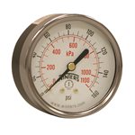 2.5'' DIAL ECONO 1 / 4'' BCK 0-160 PSI / KPA CHROMEBEZEL