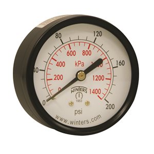 2.5'' DIAL ECONO 1 / 4 BCK 0-200 PSI / KPA