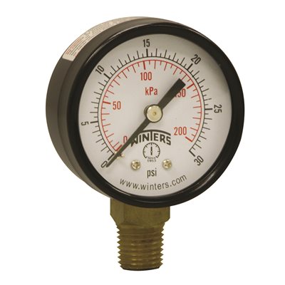 ECONOMY 2" 0-30 PSI / KPA 1 / 4" NPT BOTTOM