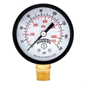 ECONOMY 2" 0-160 PSI / KPA 1 / 4" NPT BOTTOM