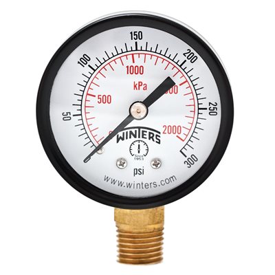 ECONOMY 2'' 0-300 PSI / KPA 1 / 4'' NPT BOTTOM
