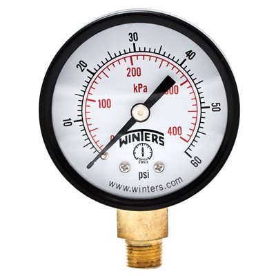 100-30 2" 0-60 PSI / KPA 1 / 8" NPT BTM.