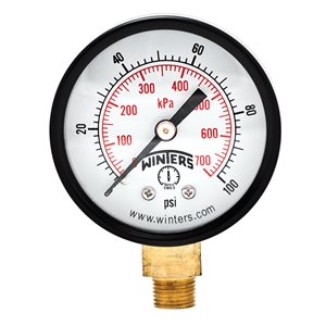 2'' 0-100 PSI / KPA 1 / 8'' NPT BTM.