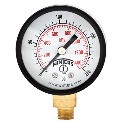 100-30 2" 0-200 PSI / KPA 1 / 8" NPT BTM.