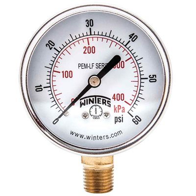 PEM-LF SERIES (LEAD-FREE) 2.5'' 0 / 60 PSI / KPA 1 / 4'' NPT LM