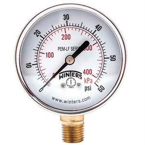 PEM-LF SERIES (LEAD-FREE) 2.5'' 0 / 60 PSI / KPA 1 / 4'' NPT LM