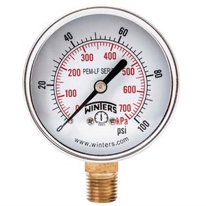 PEM-LF SERIES (LEAD-FREE) 2.5'' 0 / 100 PSI / KPA 1 / 4'' NPT LM
