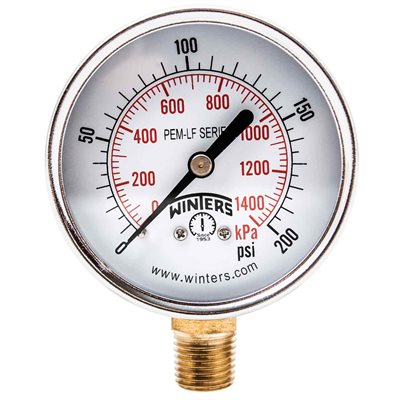 PEM-LF SERIES (LEAD-FREE) 2.5'' 0 / 200 PSI / KPA 1 / 4'' NPT LM