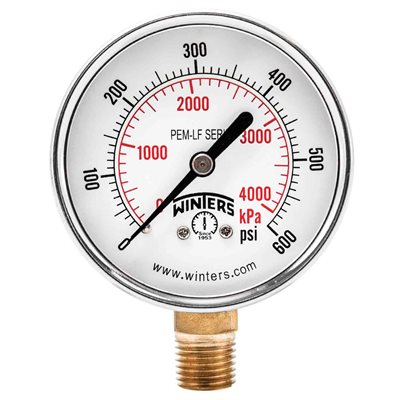 PEM-LF SERIES (LEAD-FREE) 2.5'' 0 / 600 PSI / KPA 1 / 4'' NPT LM