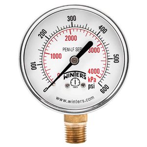 PEM-LF SERIES (LEAD-FREE) 2.5'' 0 / 600 PSI / KPA 1 / 4'' NPT LM
