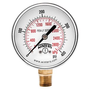 PEM-LF SERIES (LEAD-FREE) 2.5'' 0 / 400 PSI / KPA 1 / 4'' NPT LM