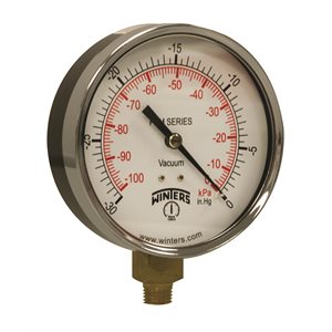 ECONOMY 4" 0-30" VACUUM 1 / 4" NPT BOTTOM