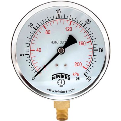 PEM-LF SERIES (LEAD-FREE) 4'' 0 / 30 PSI / KPA 1 / 4'' NPT LM