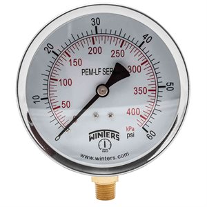 PEM-LF SERIES (LEAD-FREE) 4'' 0 / 60 PSI / KPA 1 / 4'' NPT LM