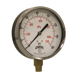 ECONOMY 4" 0-160 PSI / KPA 1 / 4" NPT BOTTOM
