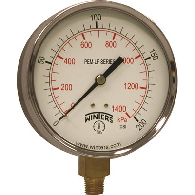 PEM-LF SERIES (LEAD-FREE) 4'' 0 / 200 PSI / KPA 1 / 4'' NPT LM