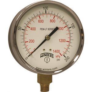PEM-LF SERIES (LEAD-FREE) 4'' 0 / 200 PSI / KPA 1 / 4'' NPT LM