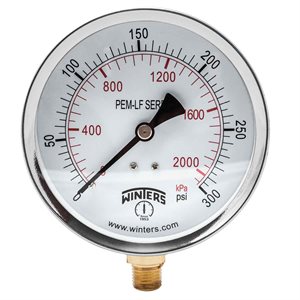 PEM-LF SERIES (LEAD-FREE) 4'' 0 / 300 PSI / KPA 1 / 4'' NPT LM