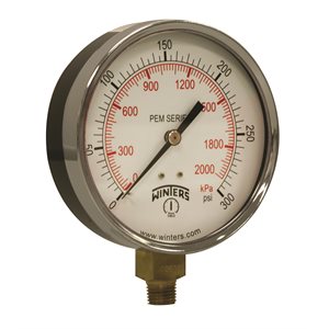 ECONOMY 4'' 0-300 PSI / KPA 1 / 4'' NPT BOTTOM